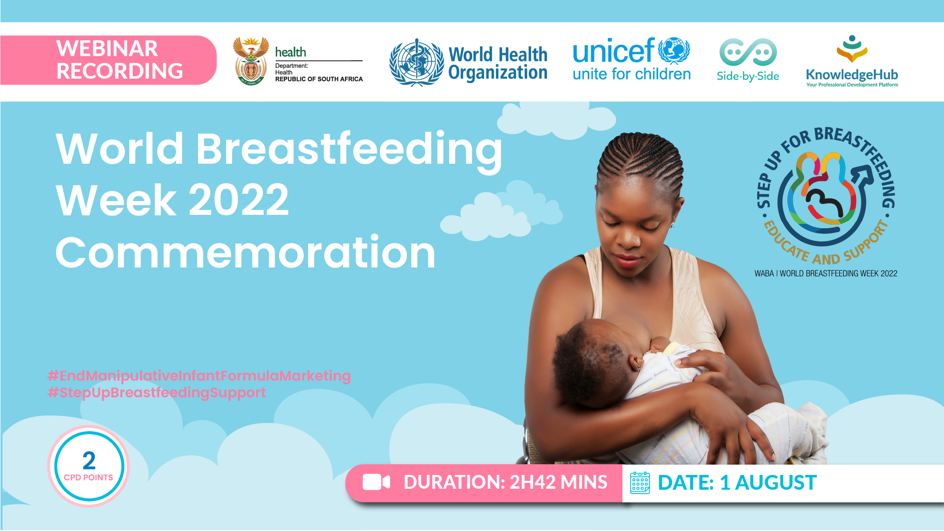 World Breastfeeding Week 2022 Commemoration Hybrid Webinar | Department ...